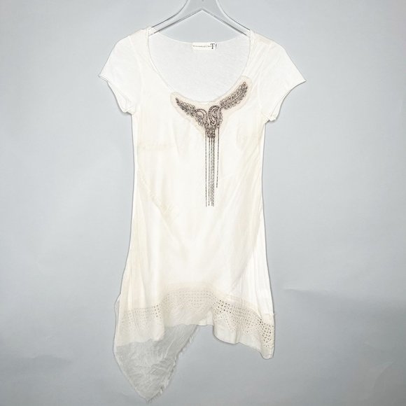4 Love and Liberty Beaded Mesh Dress or tunic Sz XS Boho - Picture 1 of 7